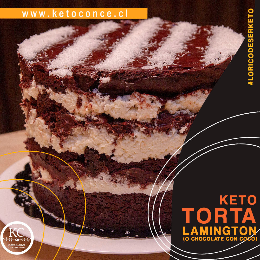 Torta Lamington (o chocolate coco)