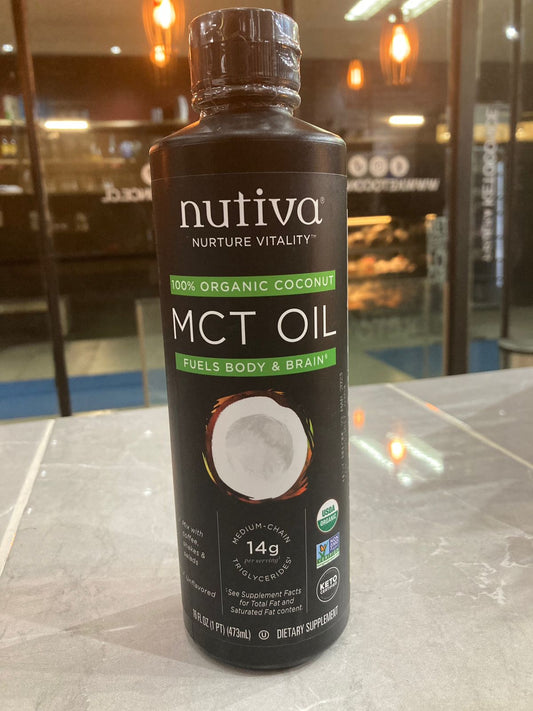 Nutiva Aceite de coco organico MCT 473 ml.